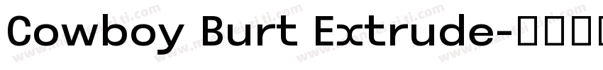 Cowboy Burt Extrude字体转换